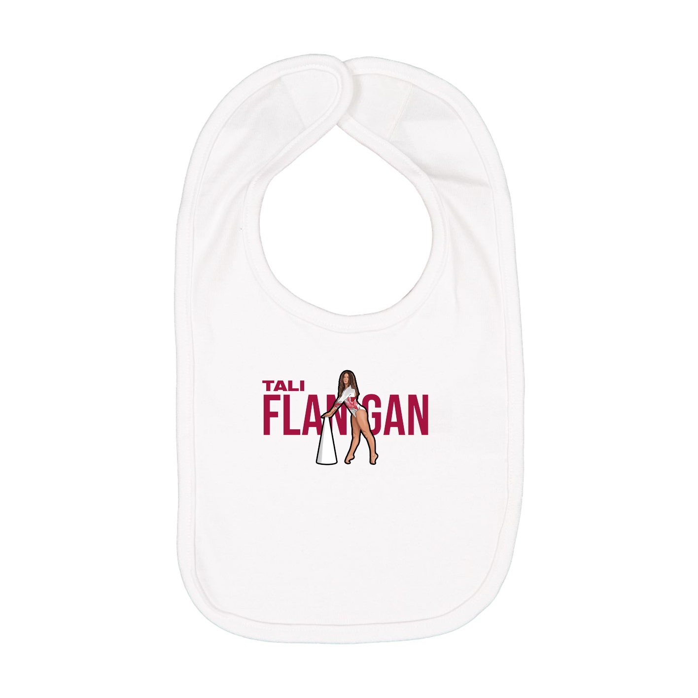Infant Bib — Player Name in White