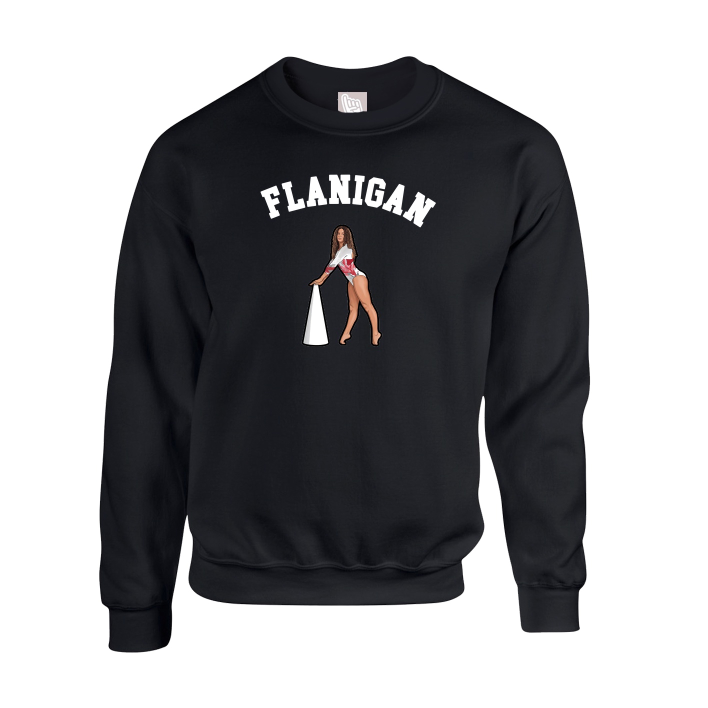 Fleece Crew — Shirsey Arch in Black