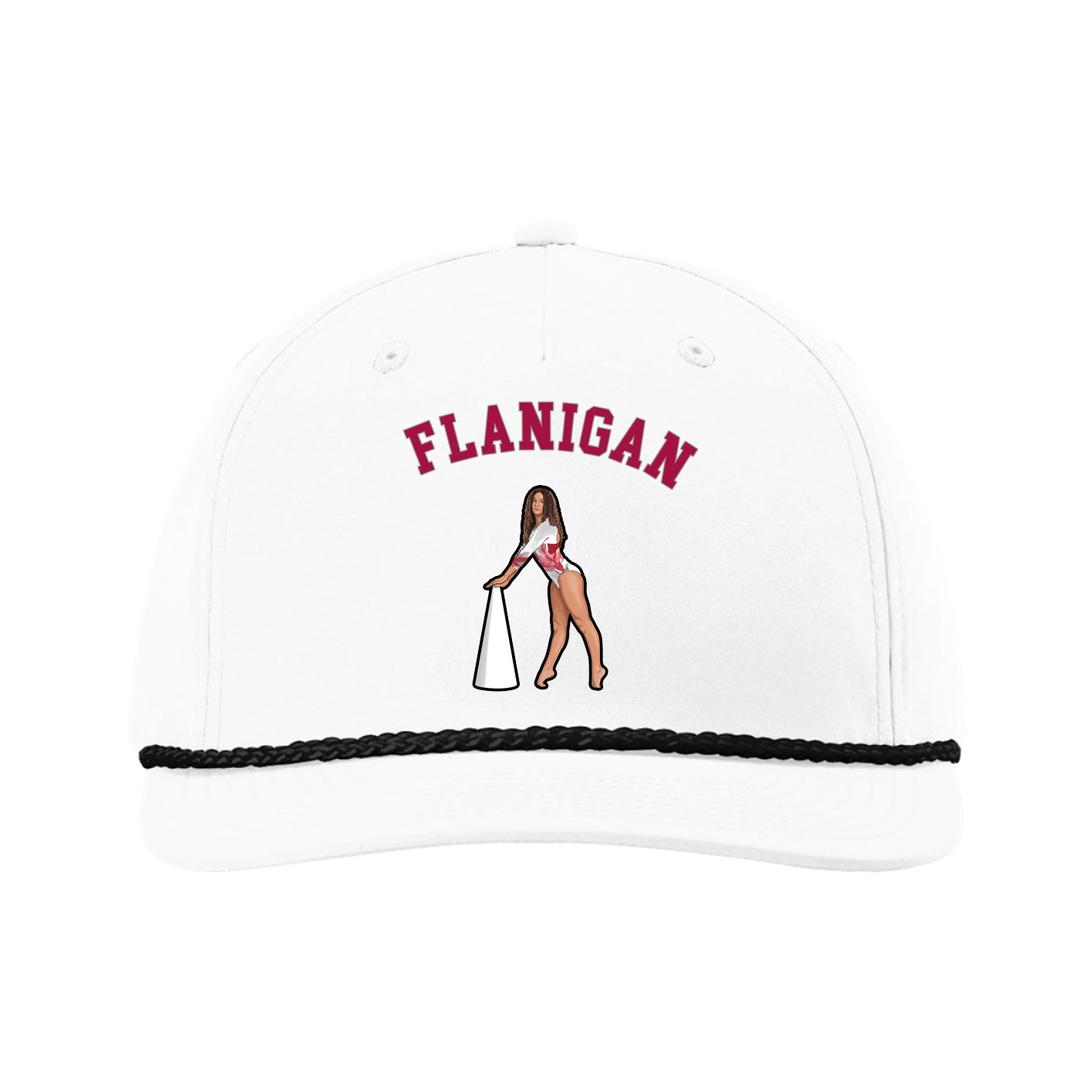 Five-Panel Classic Rope Cap — Shirsey Arch in White