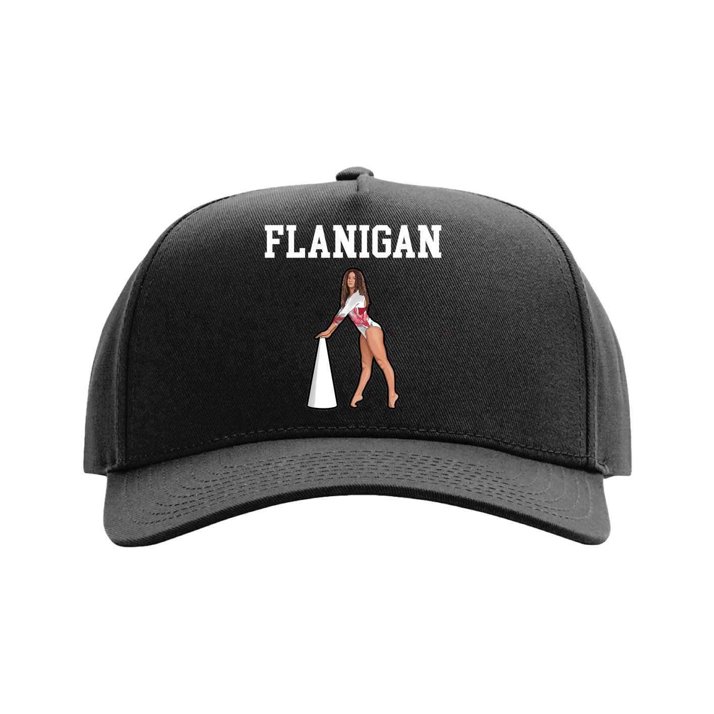 Full Fabric Five-Panel Champ Cap — Shirsey in Black