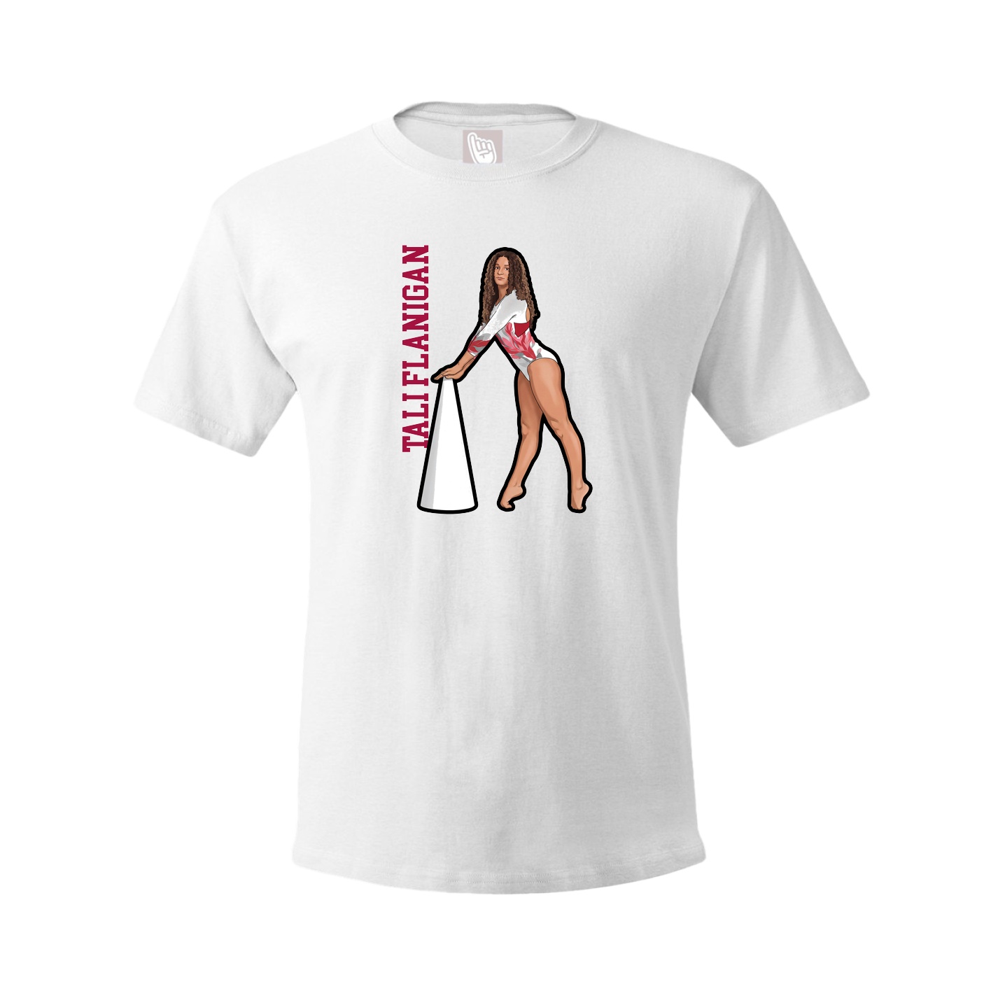 Youth Tee — Name Vertical in White
