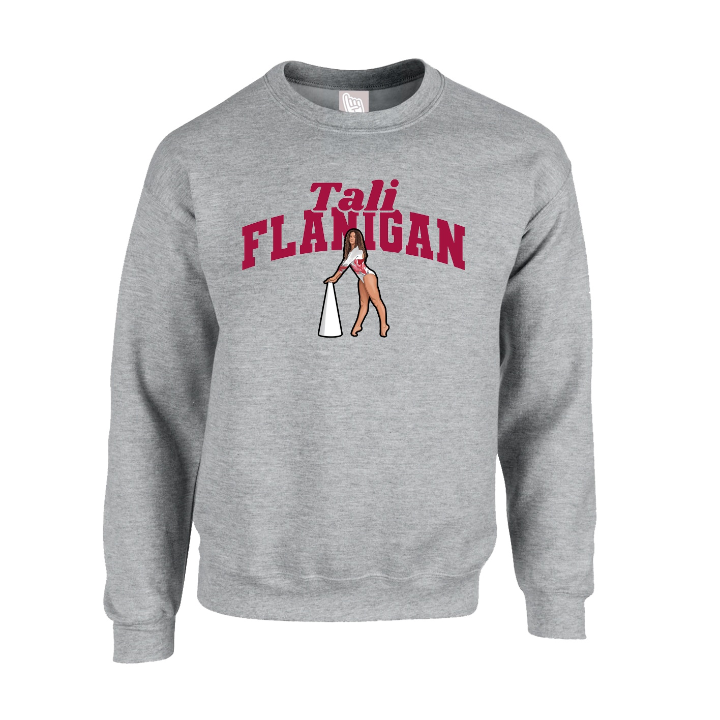 Fleece Crew — Signature Arch in Grey