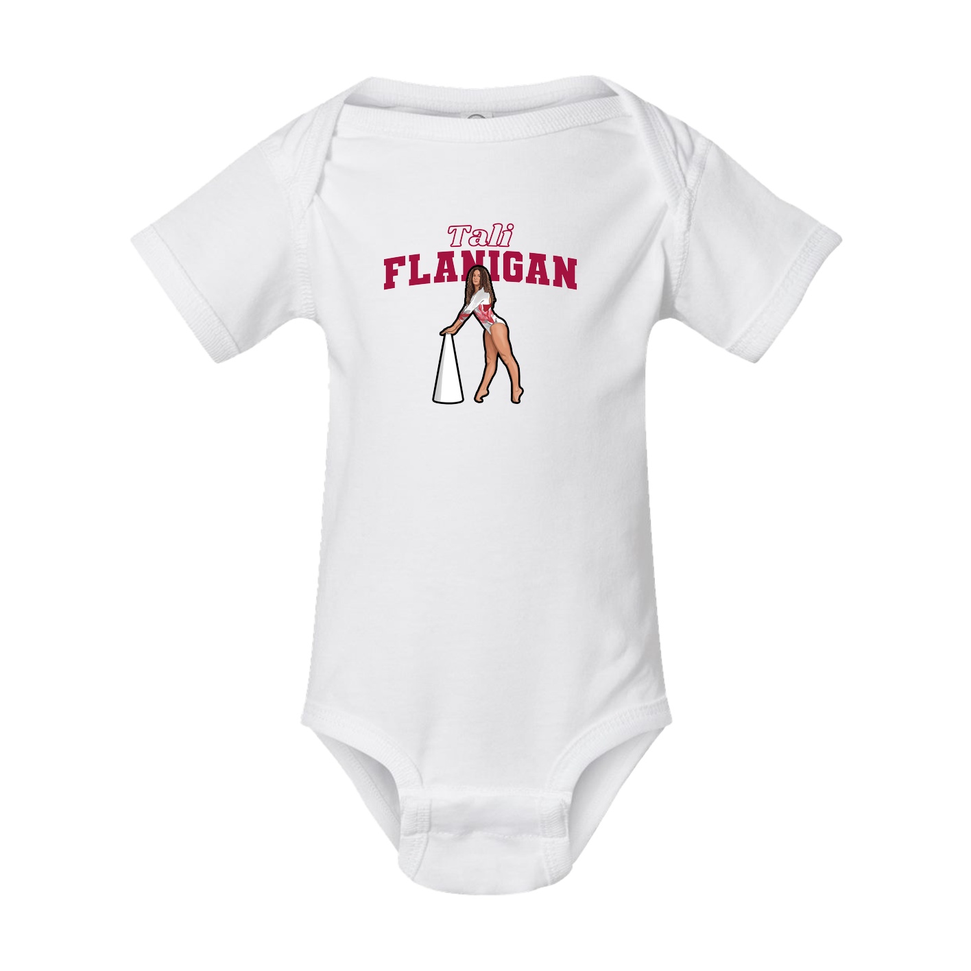 Baby Onesie — Name Arch in White