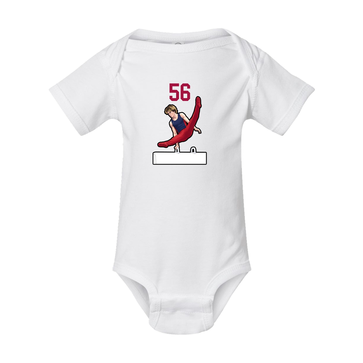 Baby Onesie — Number Top in White