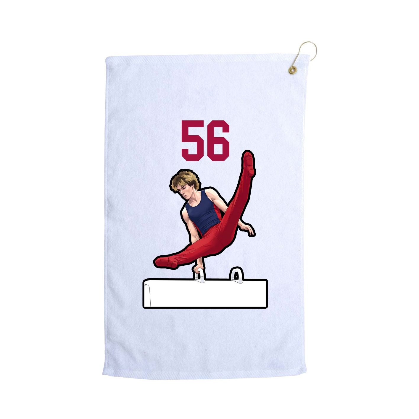 Golf Towel — Number Top in White