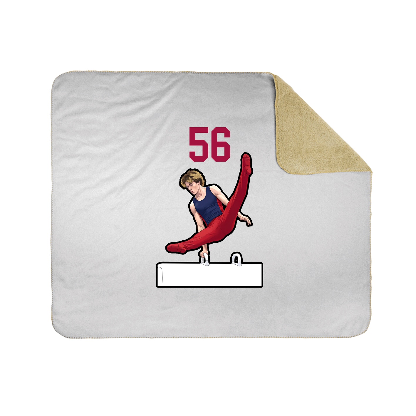 Throw Blanket — Number Top in White