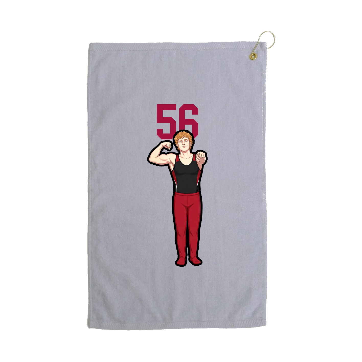Golf Towel — Number Top in Grey