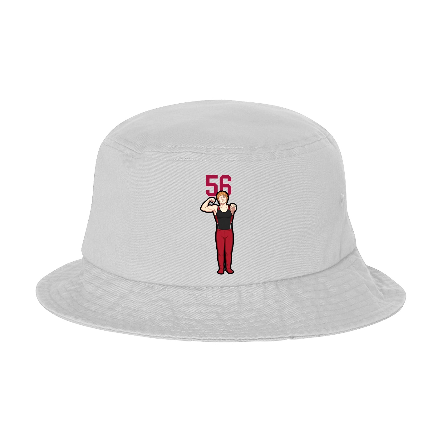 Bucket Cap — Number Top in White