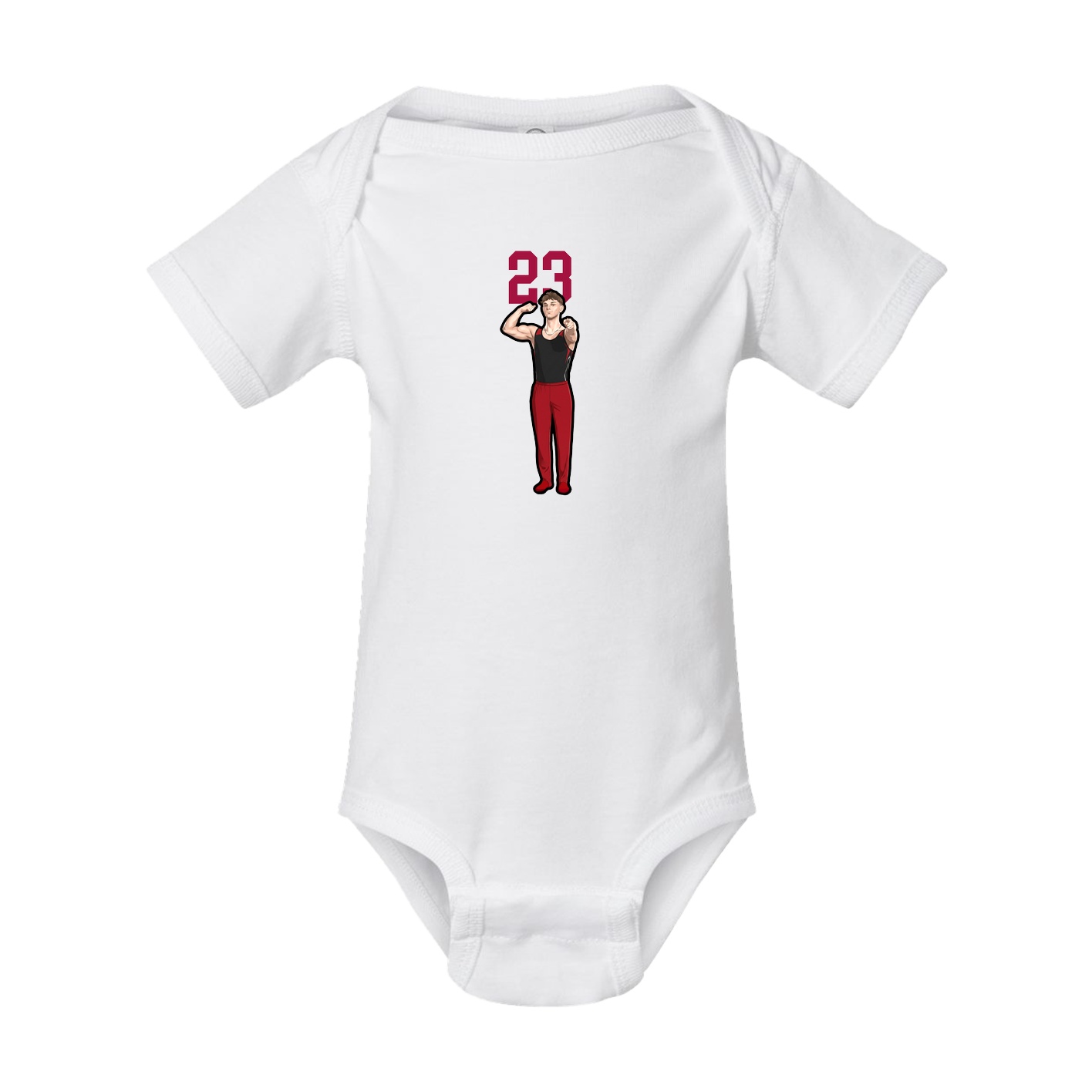 Baby Onesie — Number Top in White