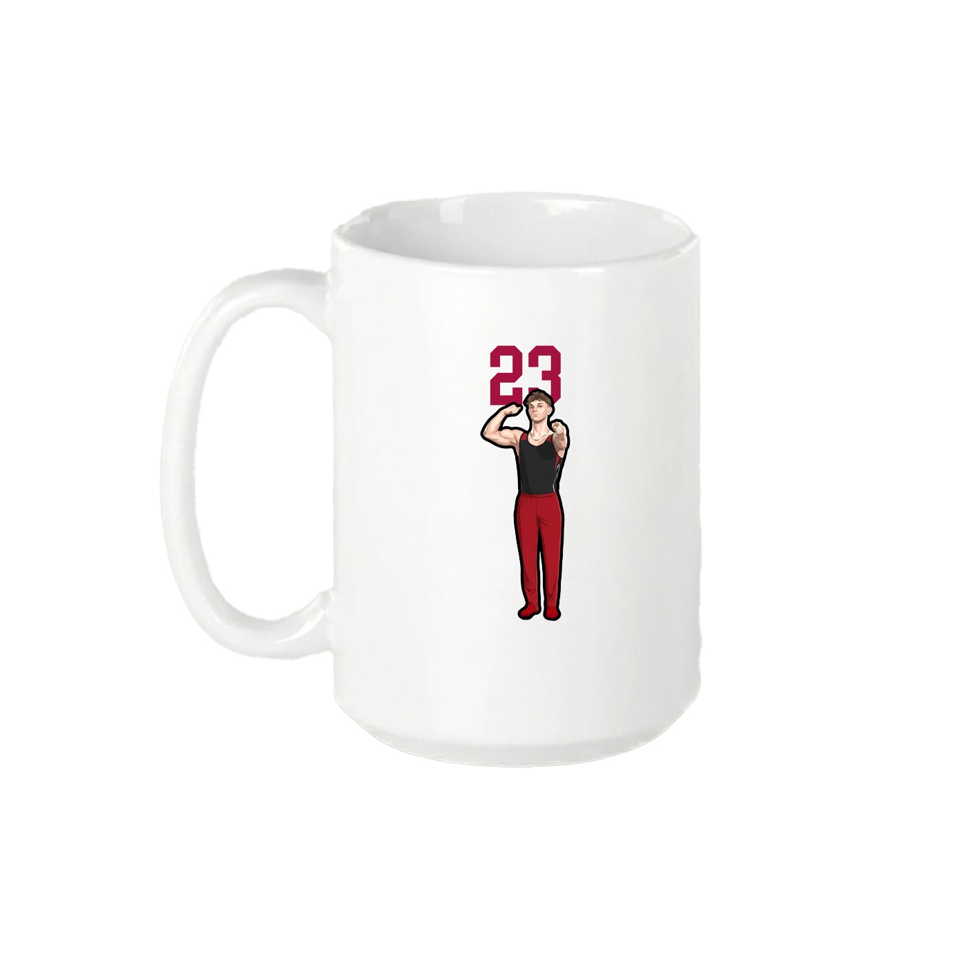 15oz Coffee Mug — Number Top in White
