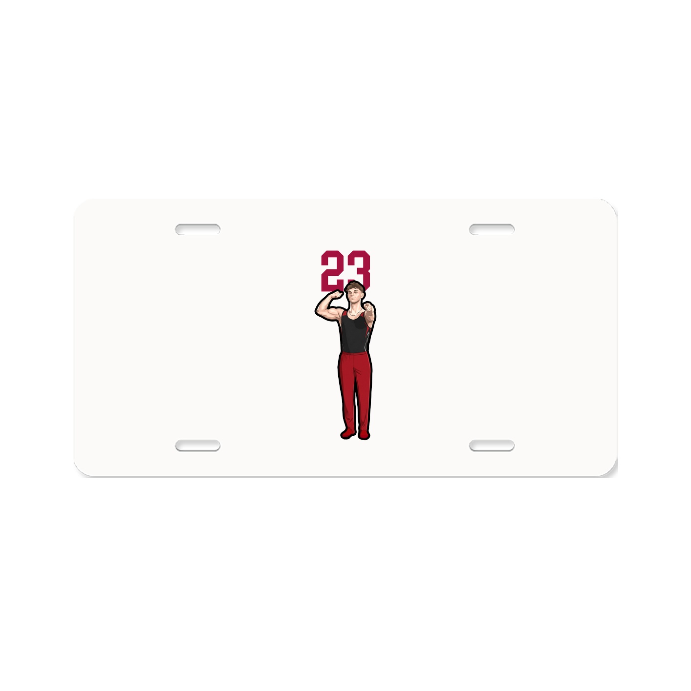 License Plate — Number Top in Classic