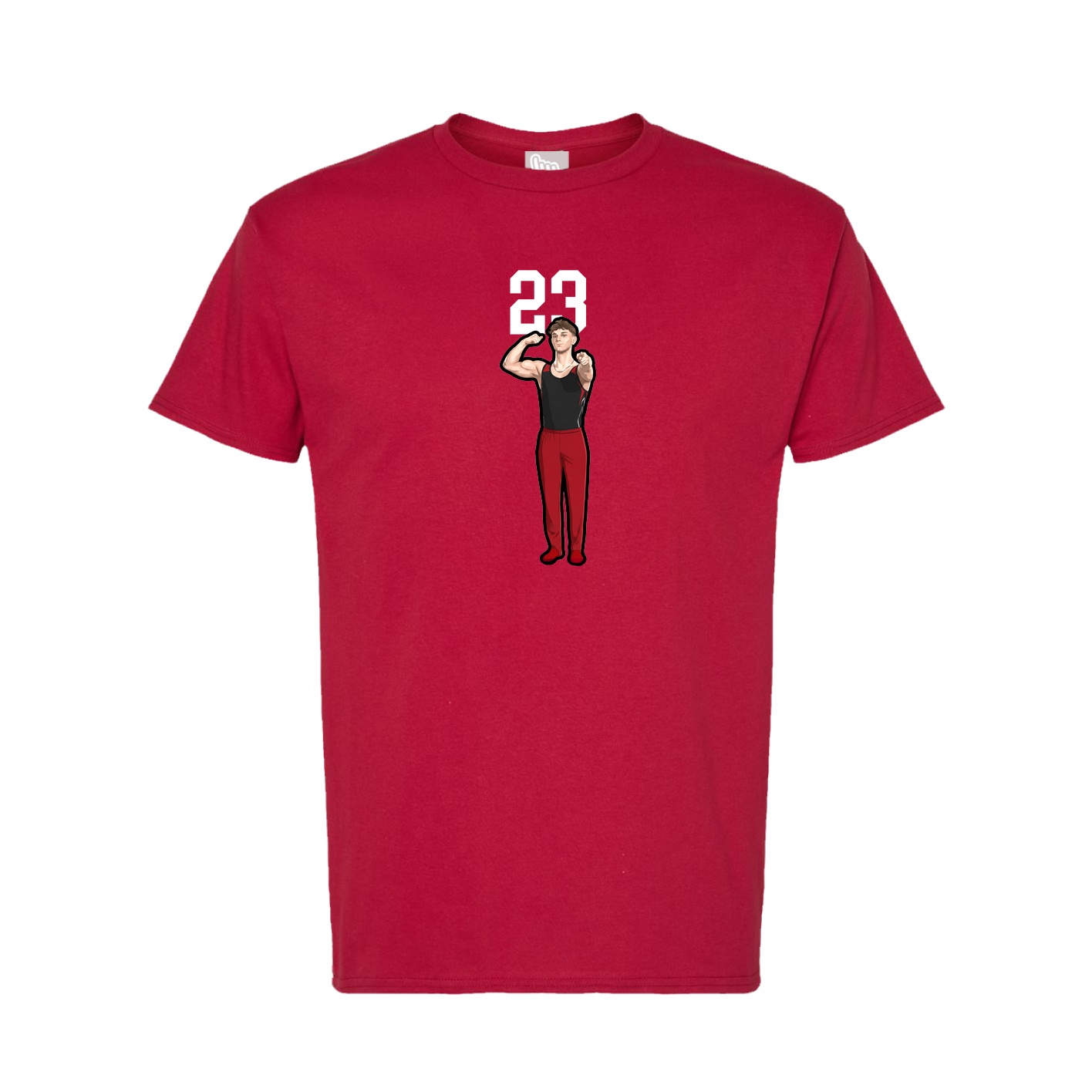 Tee — Number Top in Crimson