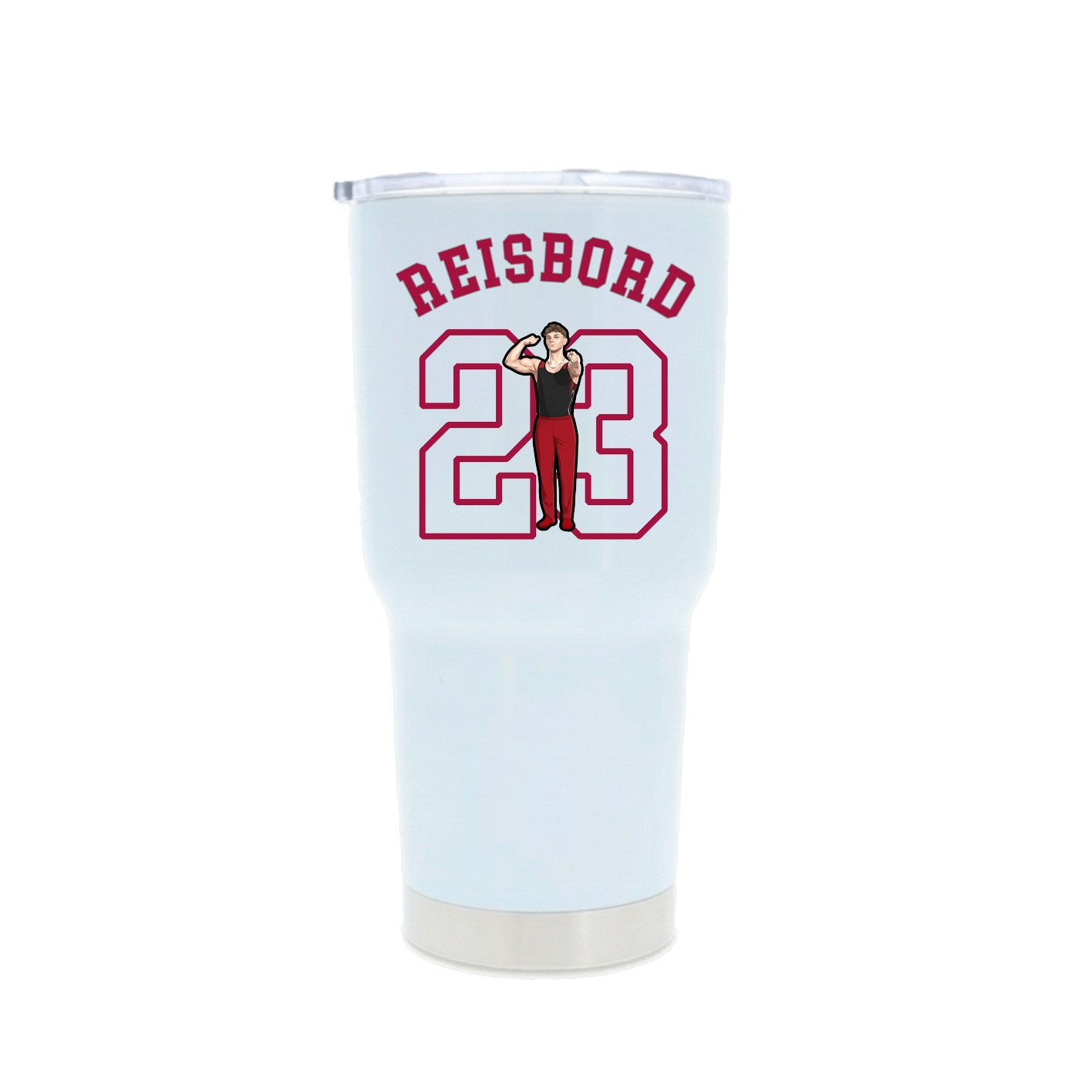 30oz Stainless Steel Tumbler — Shirsey Arch in White