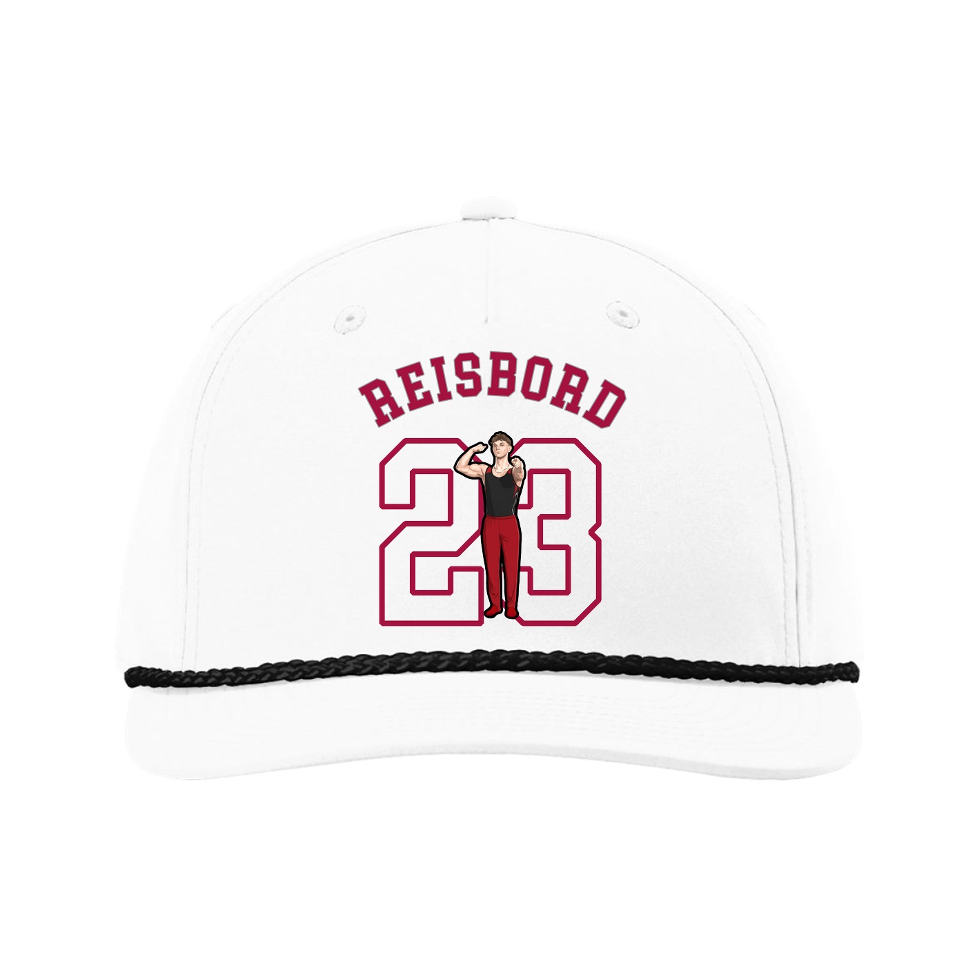Five-Panel Classic Rope Cap — Shirsey Arch in White