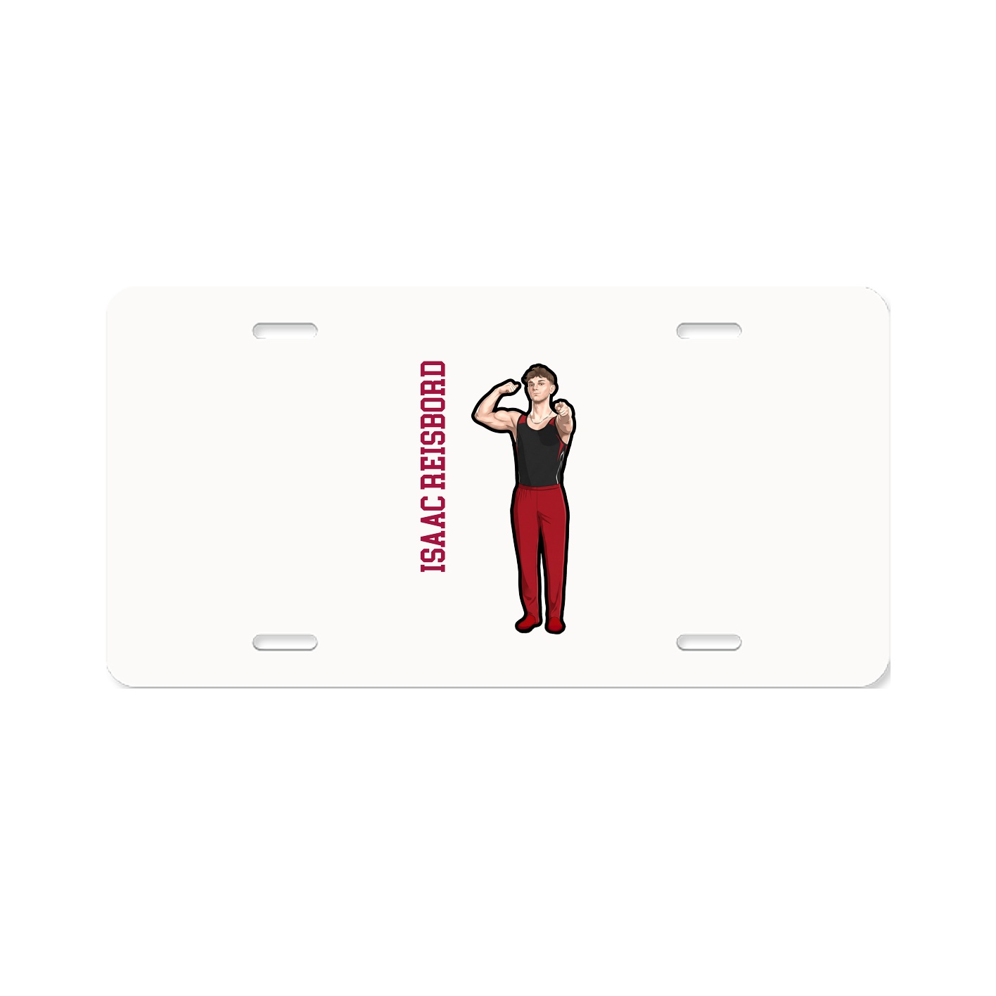 License Plate — Name Vertical in Classic
