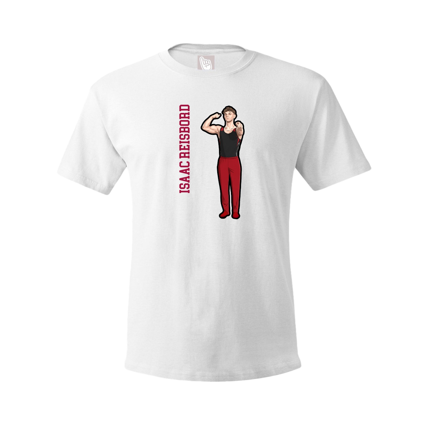 Tee — Name Vertical in White