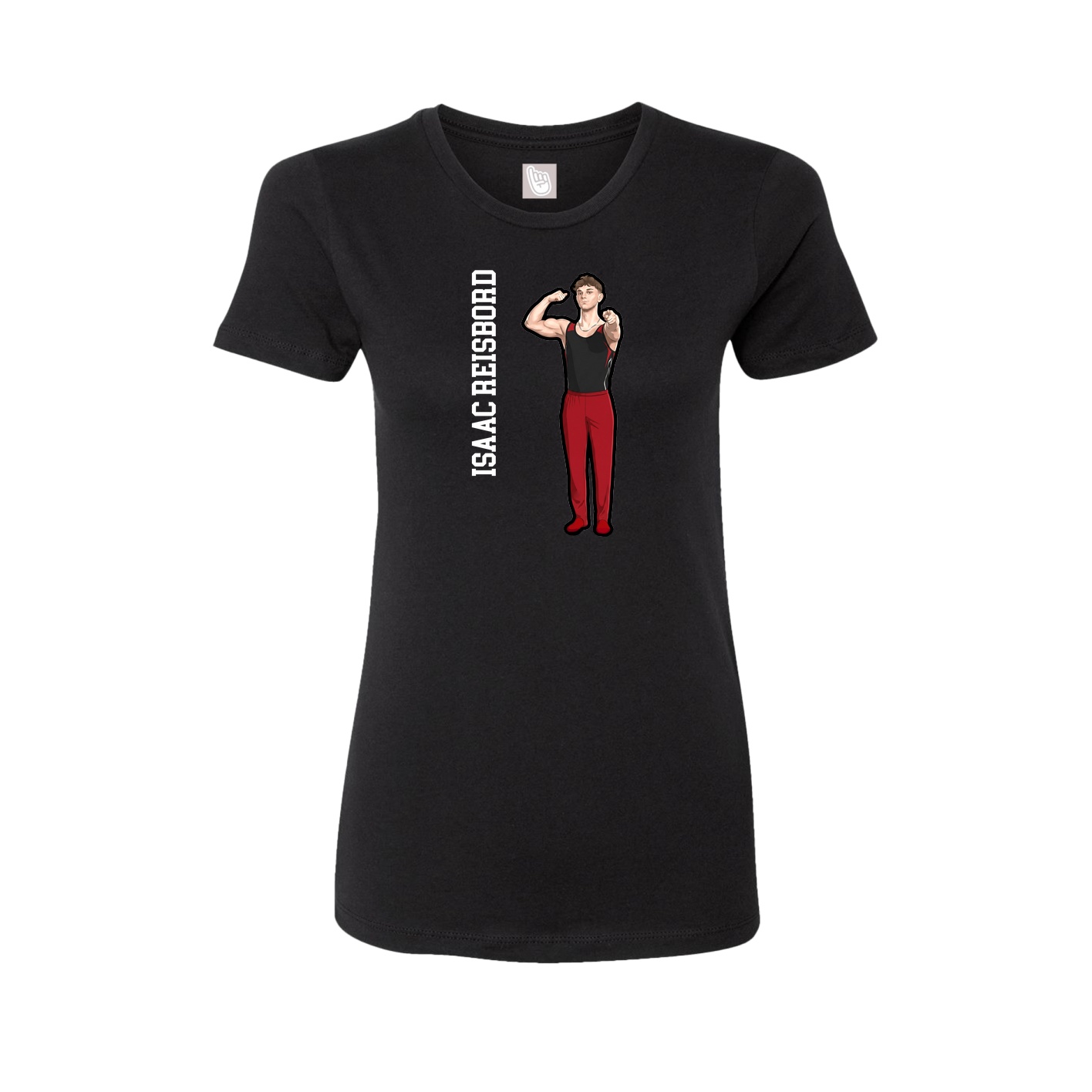 Womens Tee — Name Vertical in Black