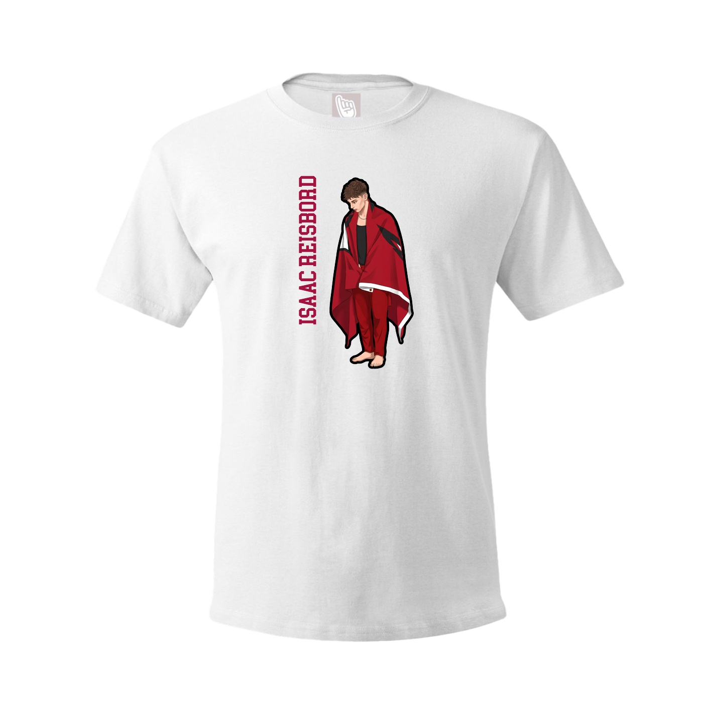 Youth Tee — Name Vertical in White