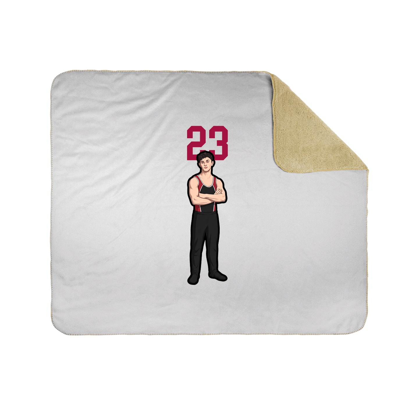 Throw Blanket — Number Top in White