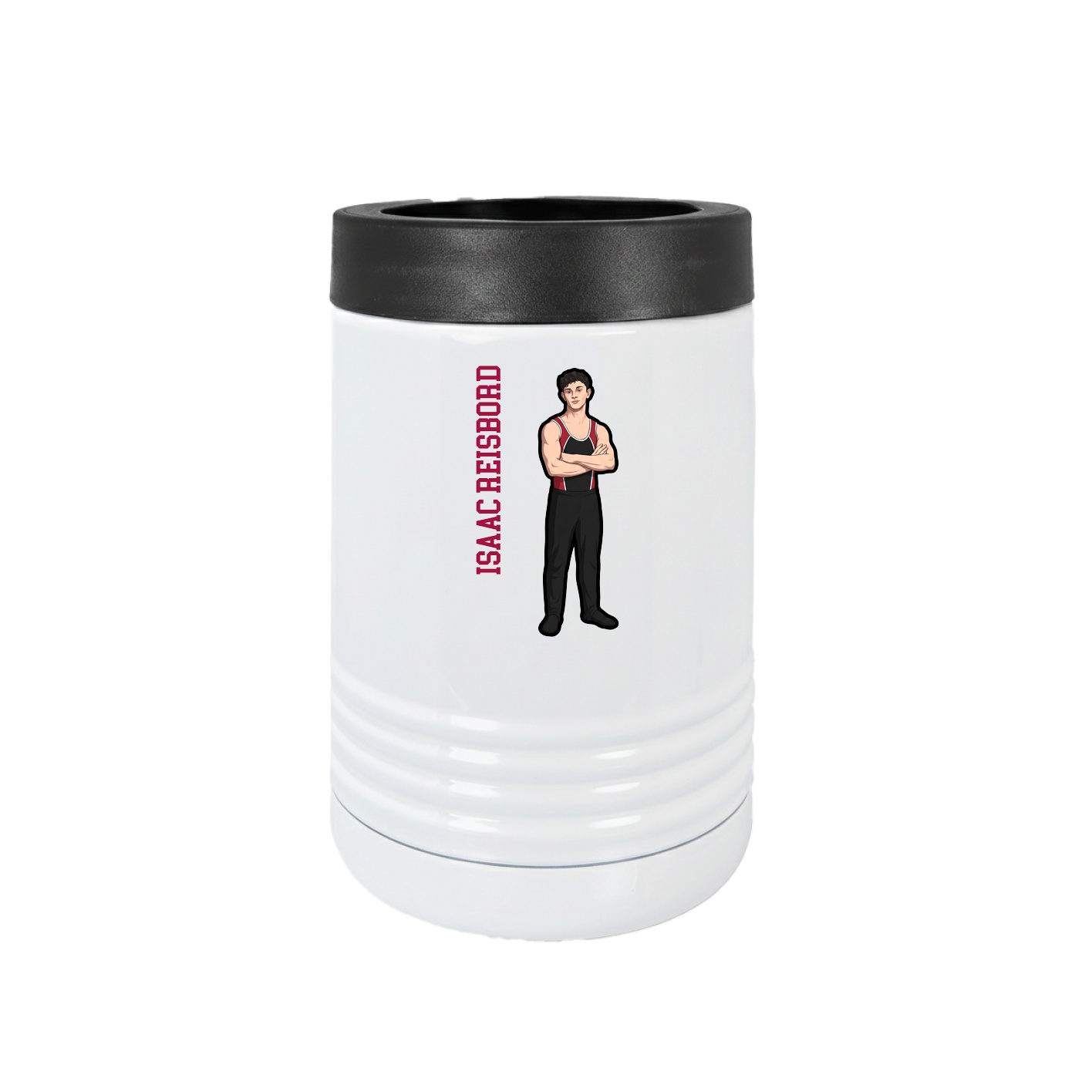 Beverage Holder — Name Vertical in White