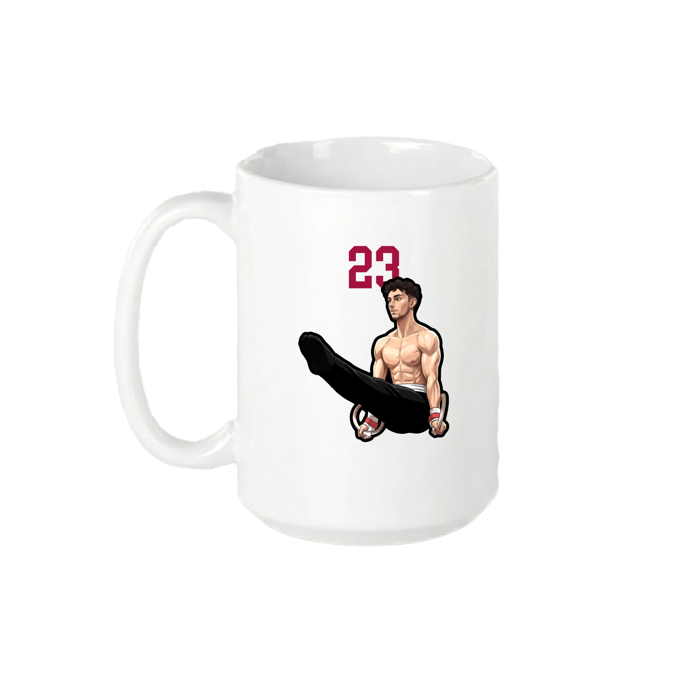 15oz Coffee Mug — Number Top in White