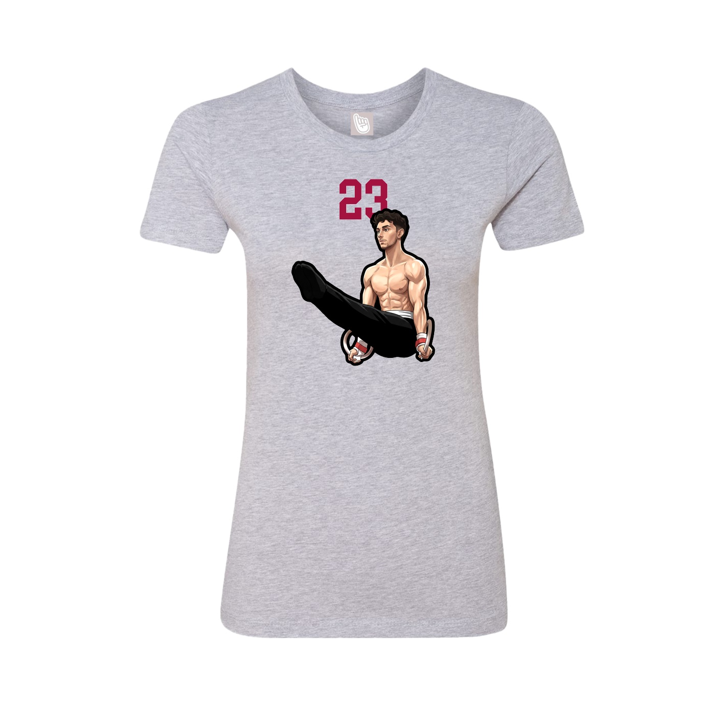 Womens Tee — Number Top in Grey