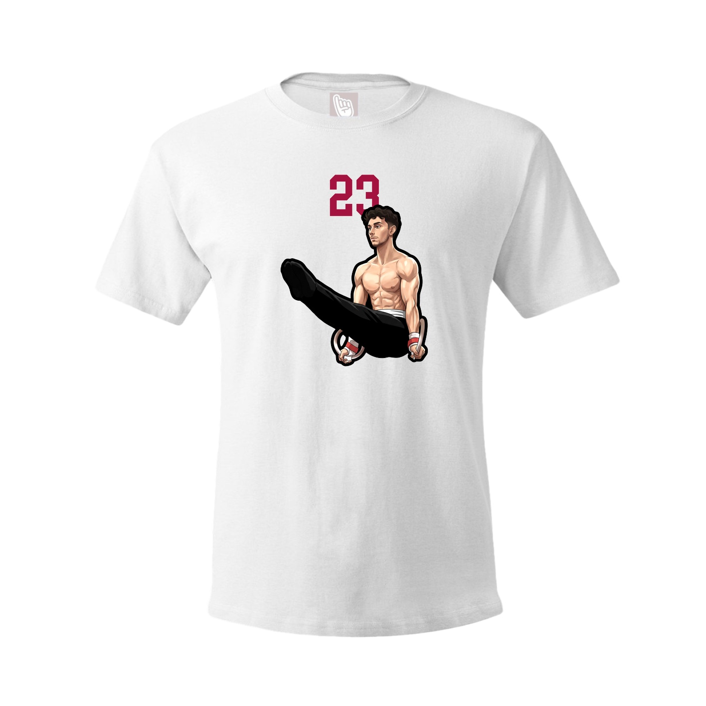 Youth Tee — Number Top in White