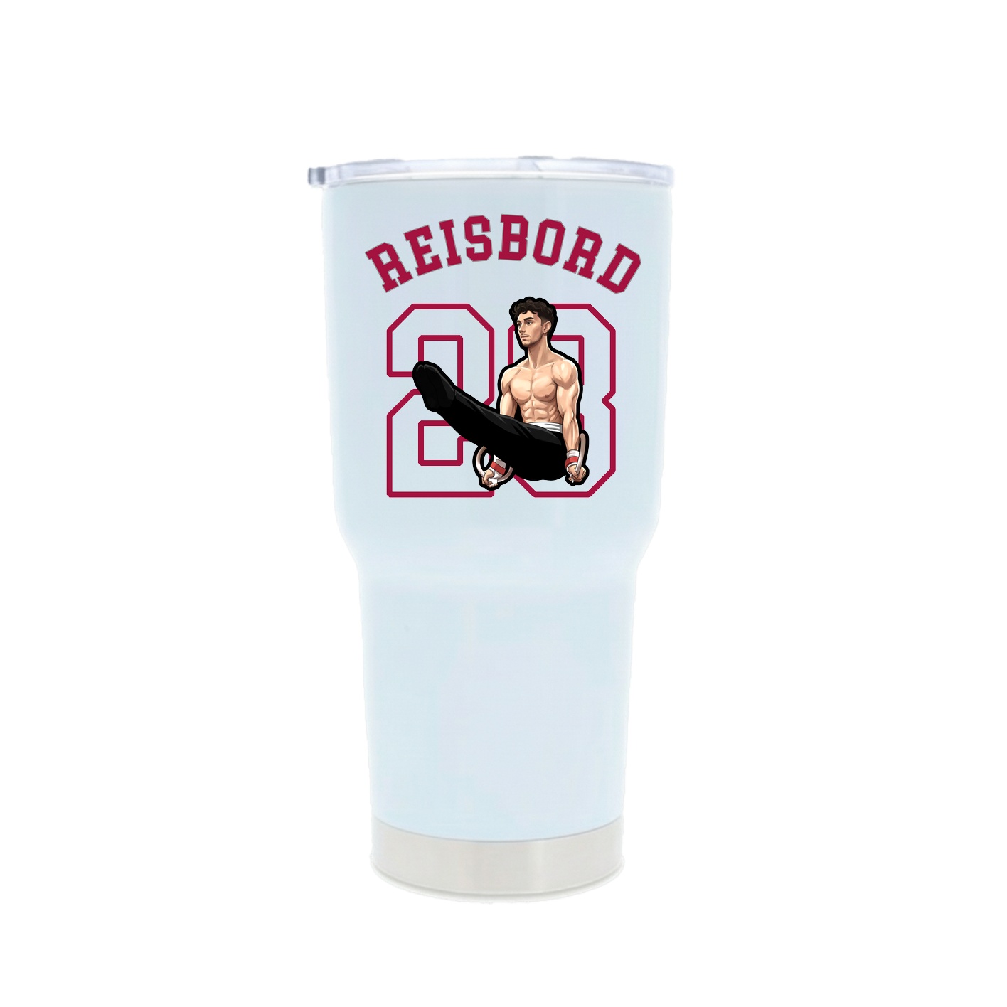 30oz Stainless Steel Tumbler — Shirsey Arch in White