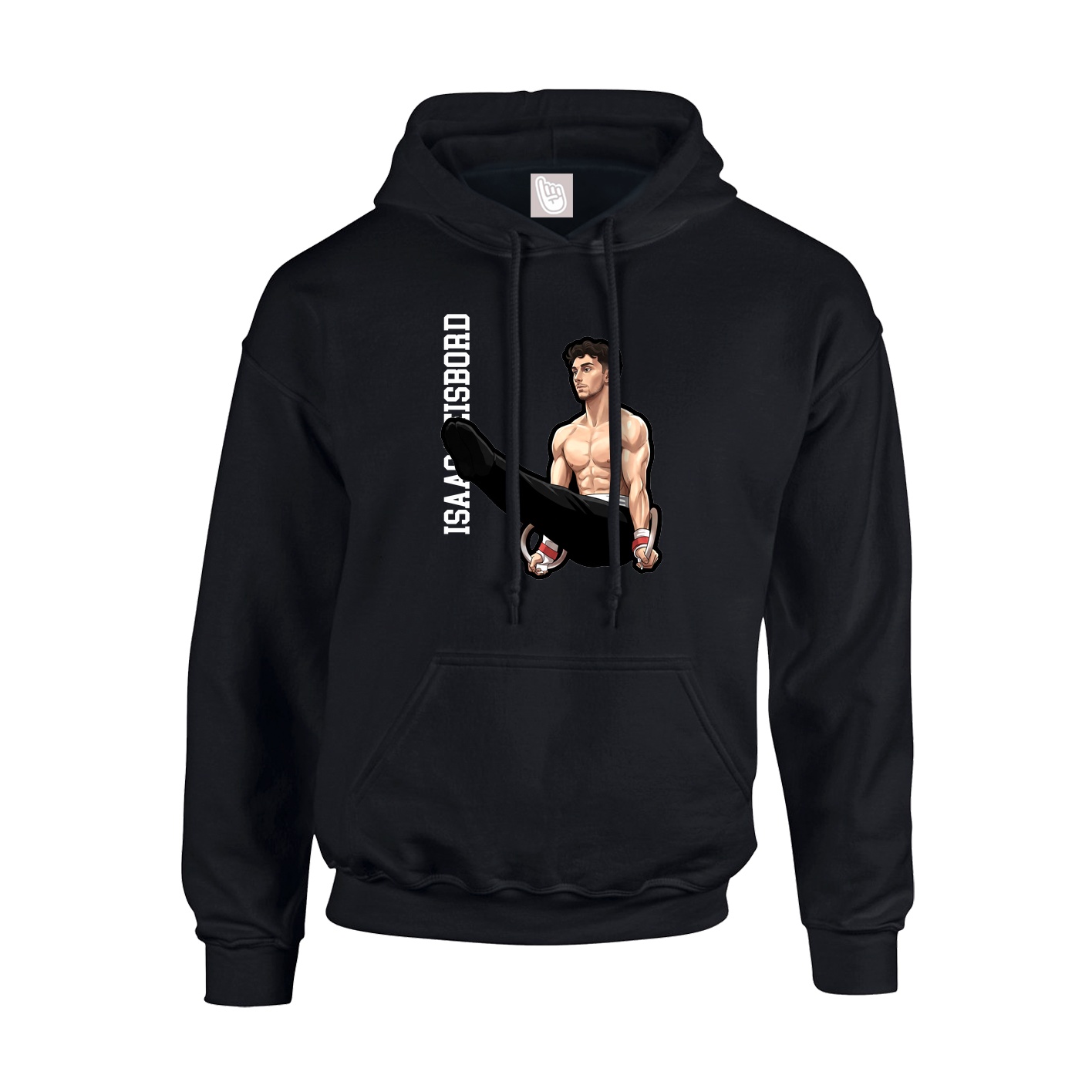 Youth Hoodie — Name Vertical in Black