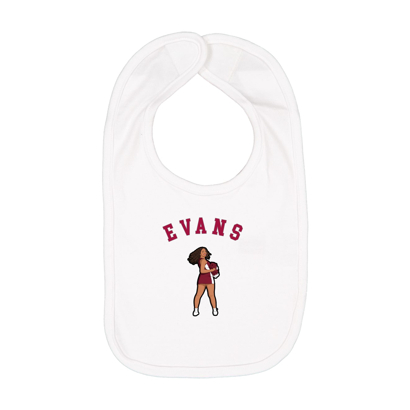 Infant Bib — Shirsey Arch in White