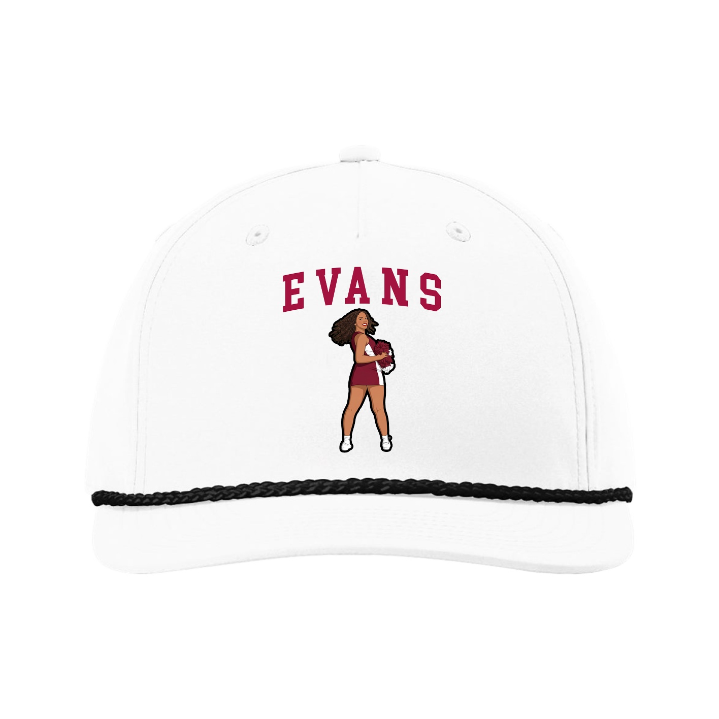 Five-Panel Classic Rope Cap — Shirsey in White
