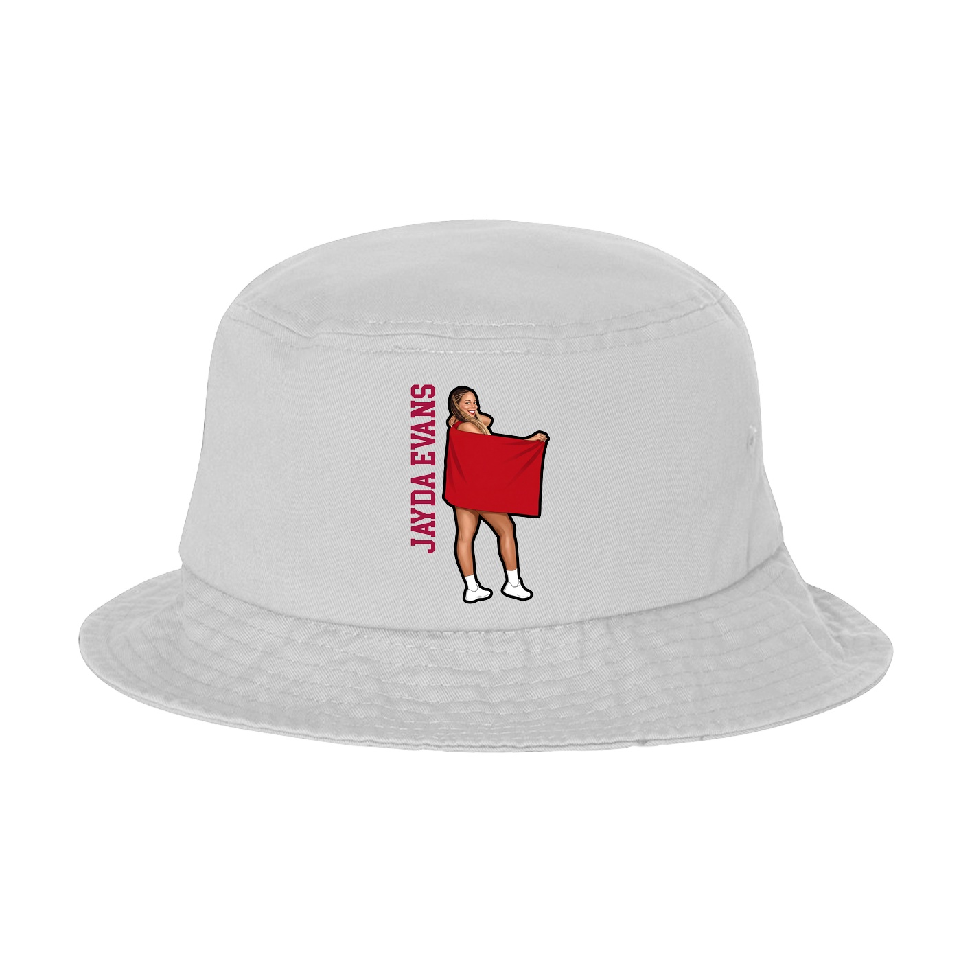 Bucket Cap — Name Vertical in White