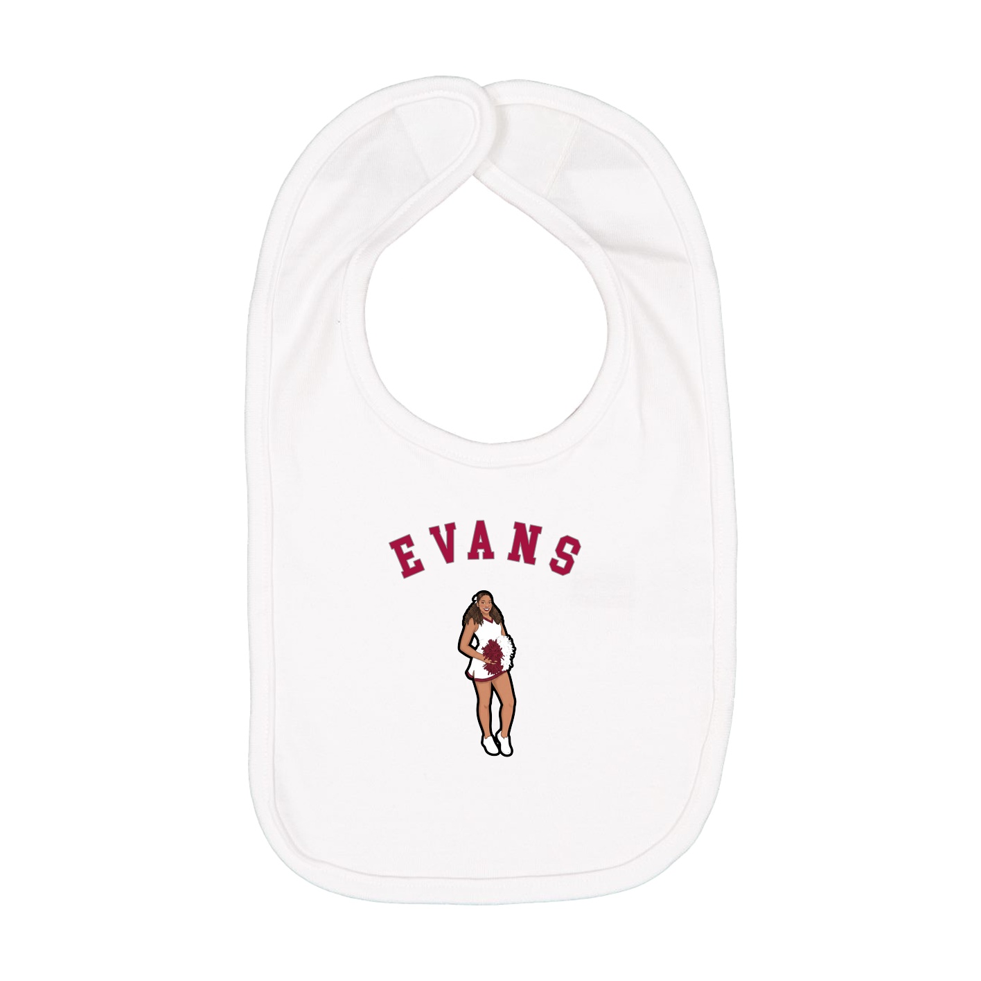 Infant Bib — Shirsey Arch in White
