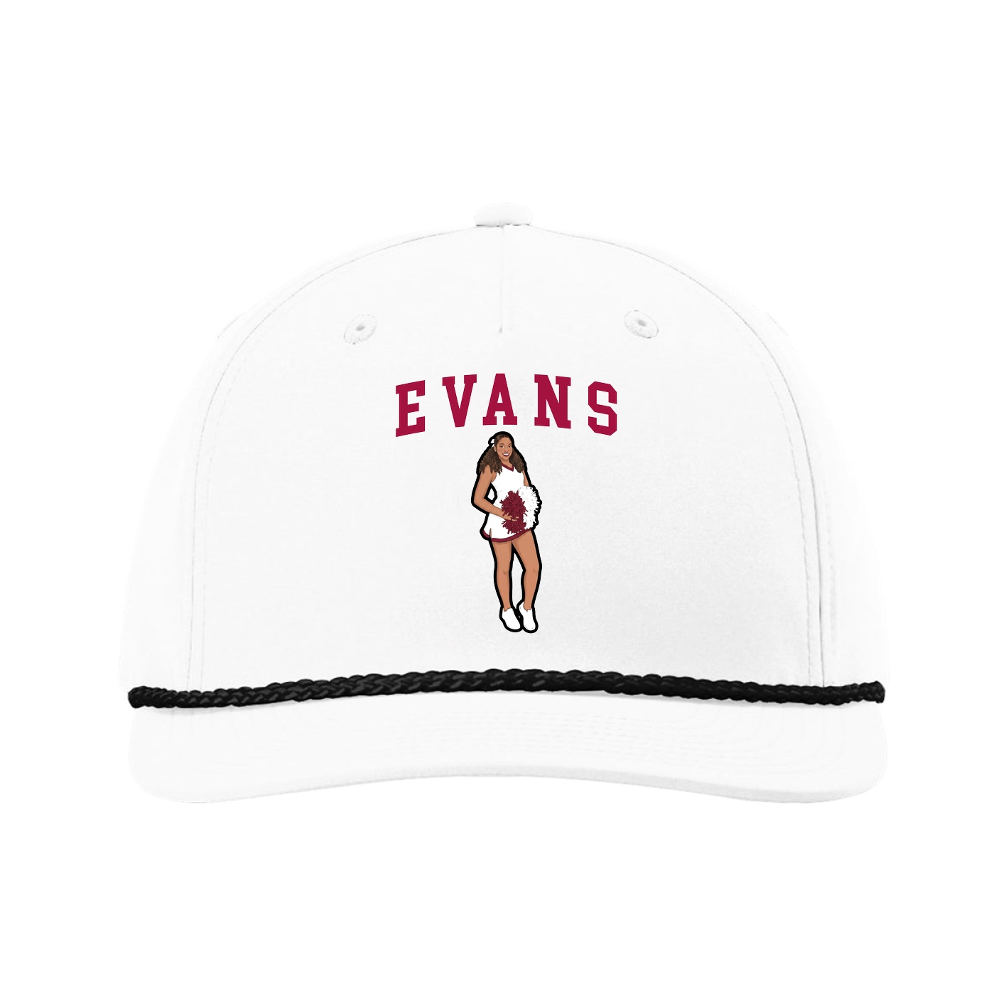 Five-Panel Classic Rope Cap — Shirsey in White