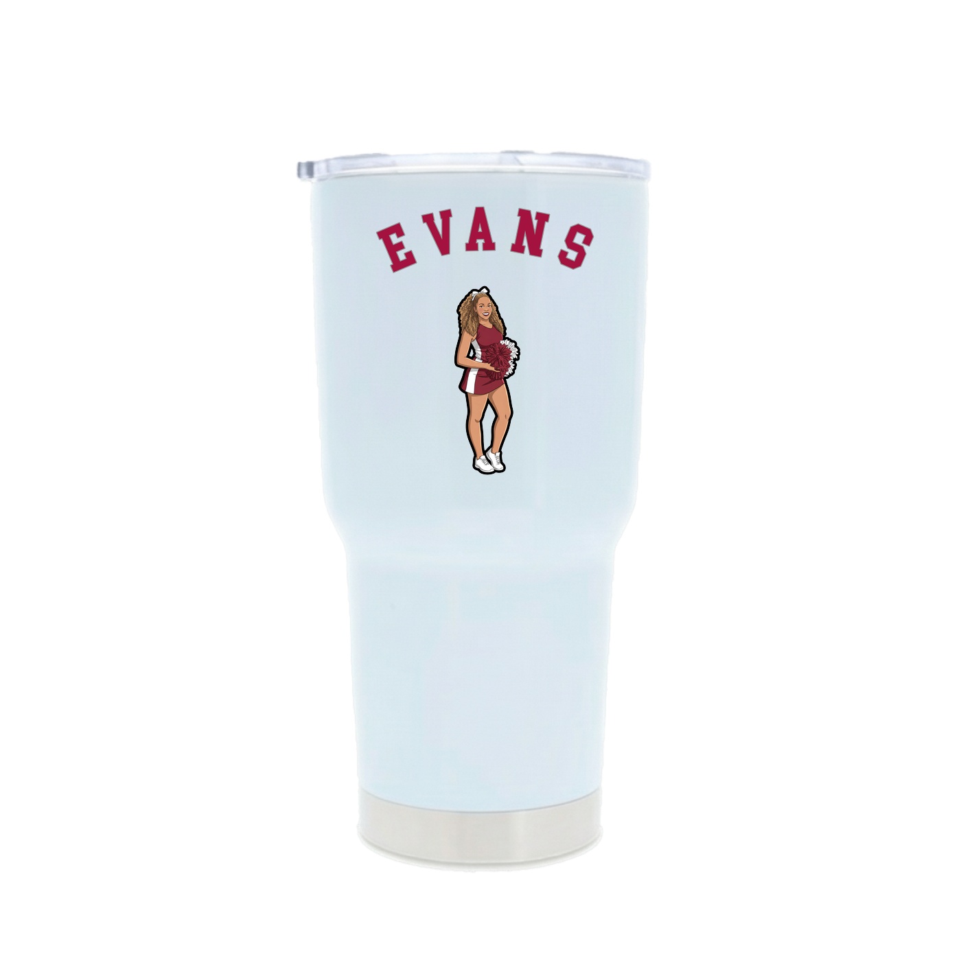 30oz Stainless Steel Tumbler — Shirsey Arch in White
