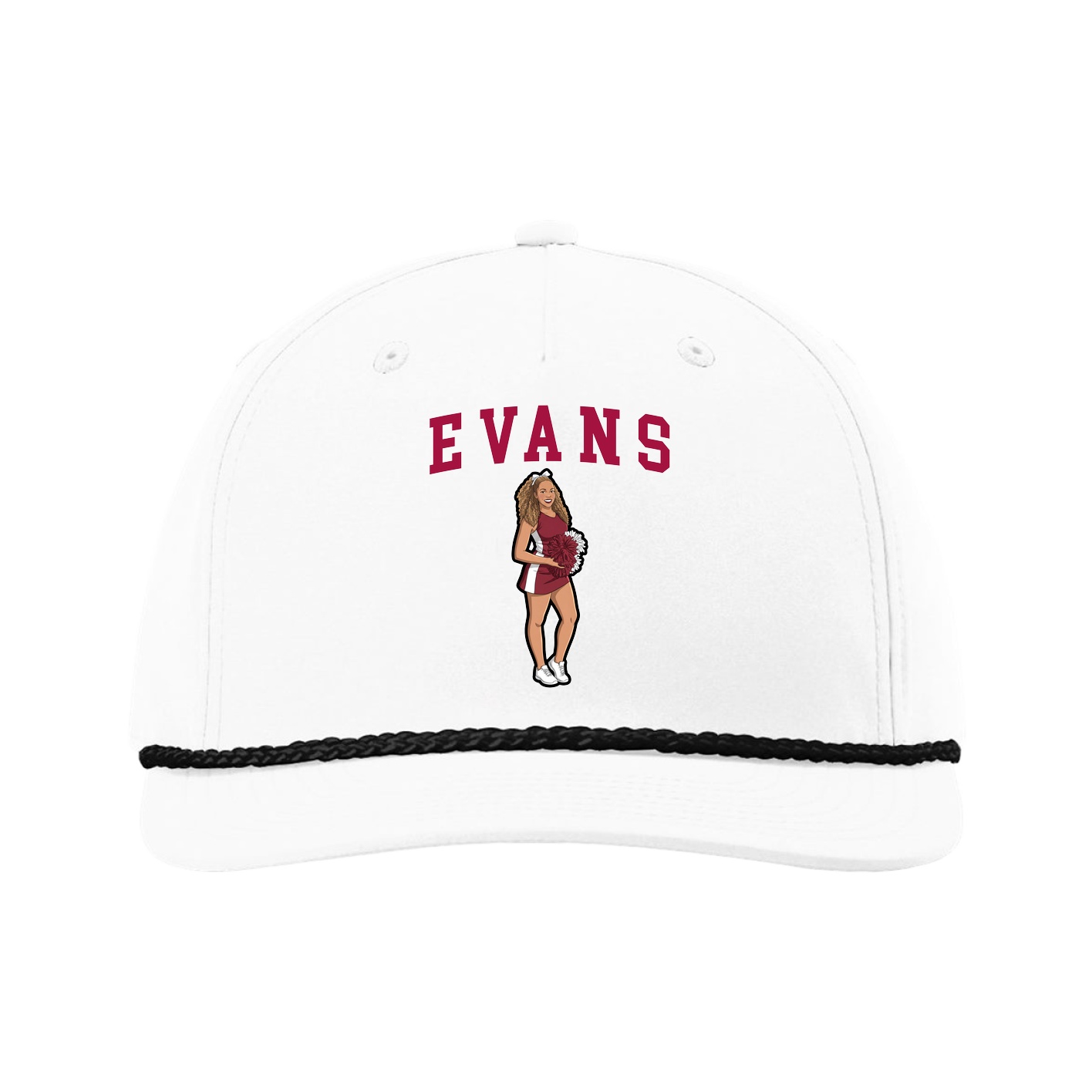 Five-Panel Classic Rope Cap — Shirsey in White