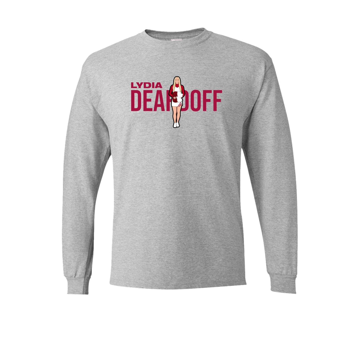 Long Sleeve Tee — Player Name in Grey
