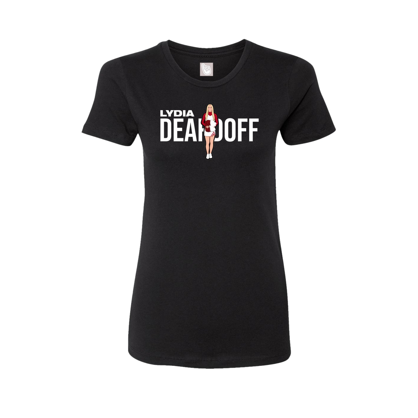 Fitted Women's Tee — Player Name in Black