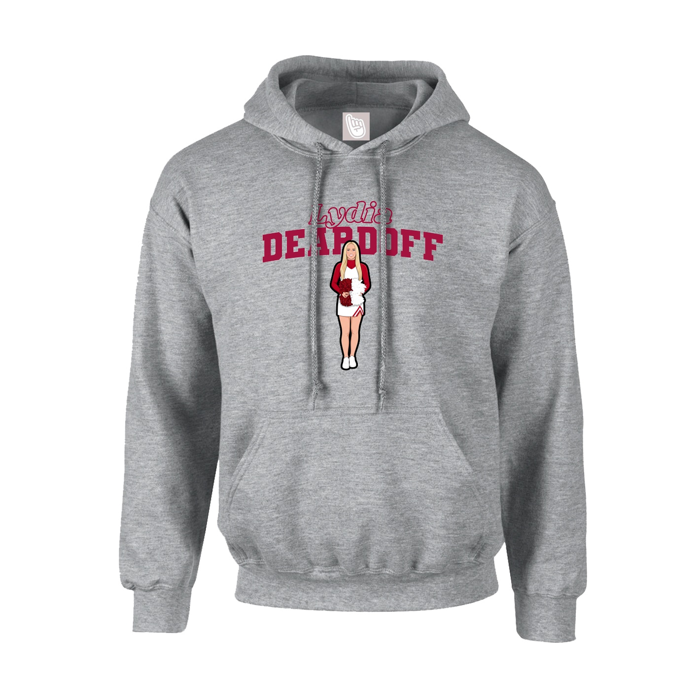Youth Hoodie — Name Arch in Grey