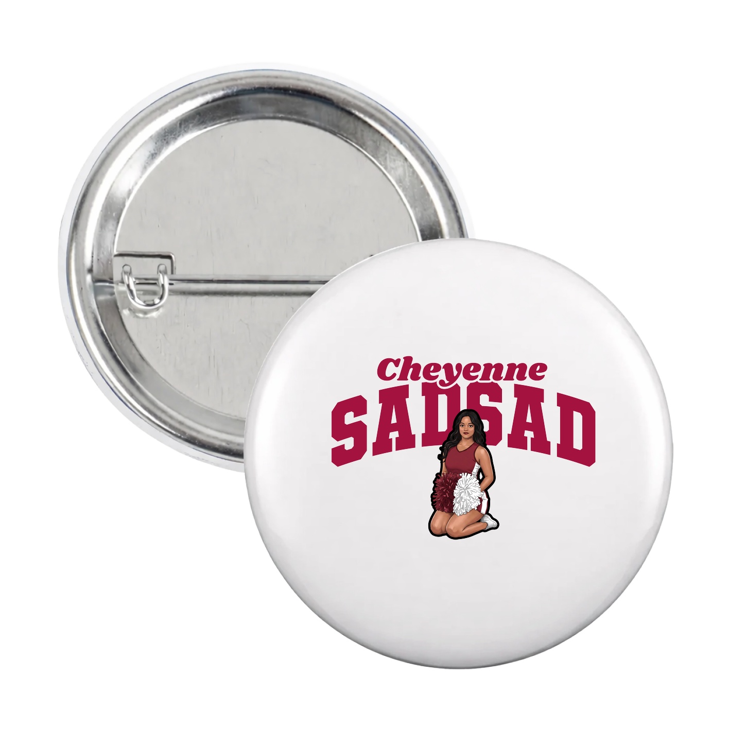 Game Day Button — Signature Arch in White