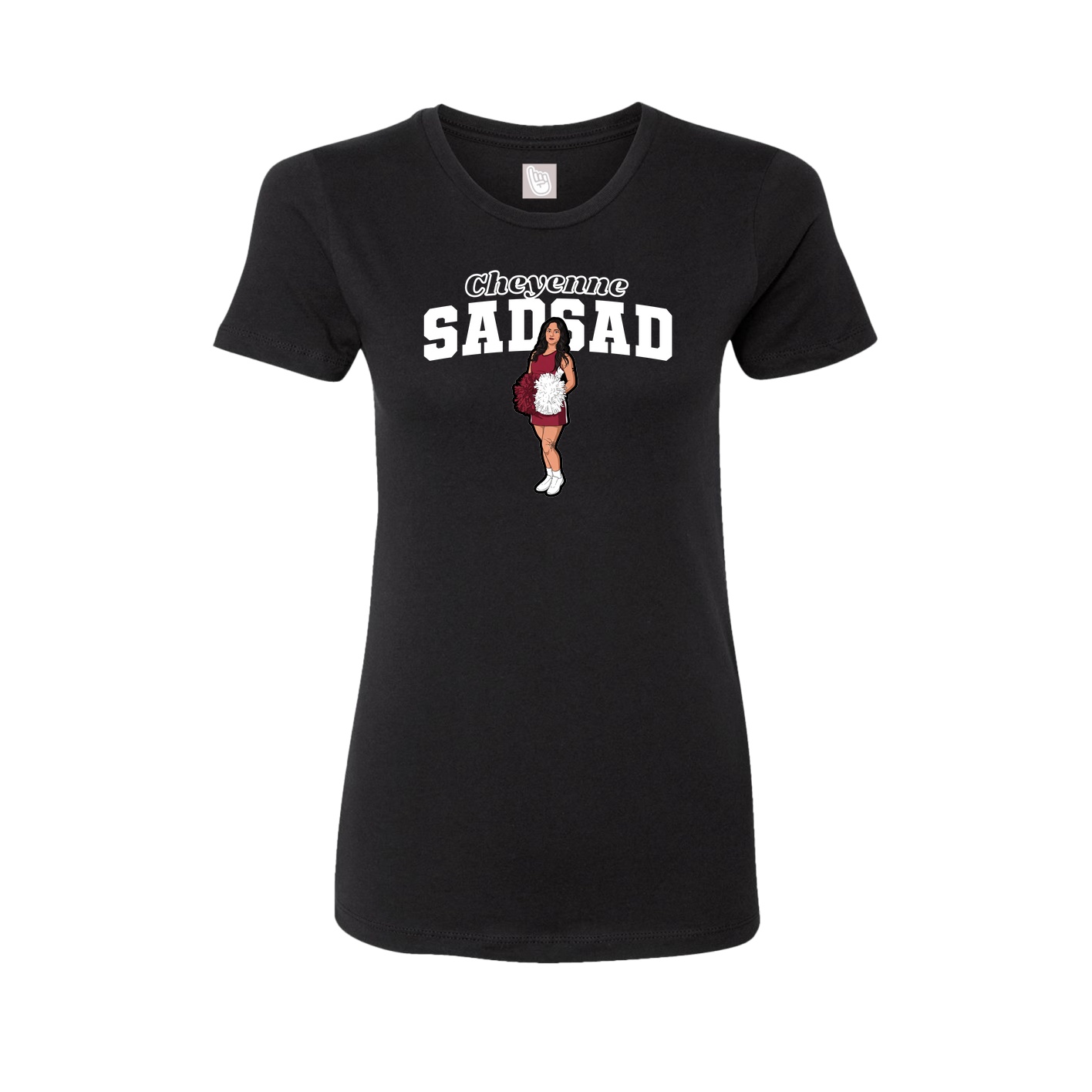 Fitted Women's Tee — Name Arch in Black