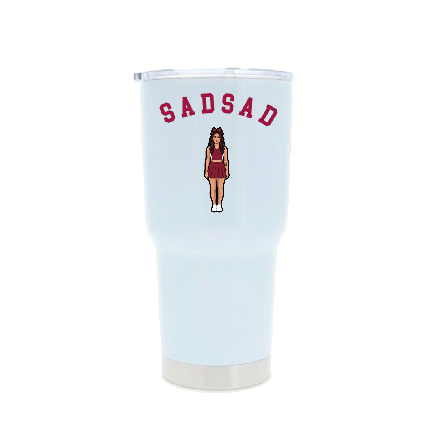 30oz Stainless Steel Tumbler — Shirsey Arch in White