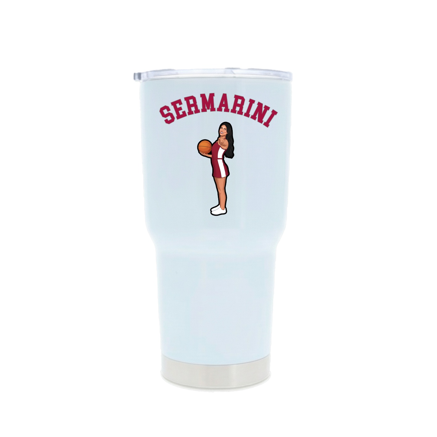 30oz Stainless Steel Tumbler — Shirsey Arch in White