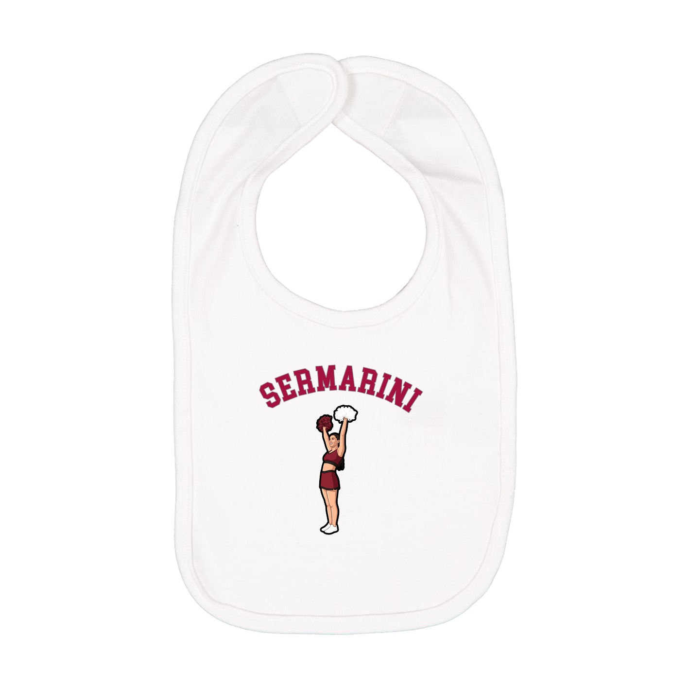 Infant Bib — Shirsey Arch in White