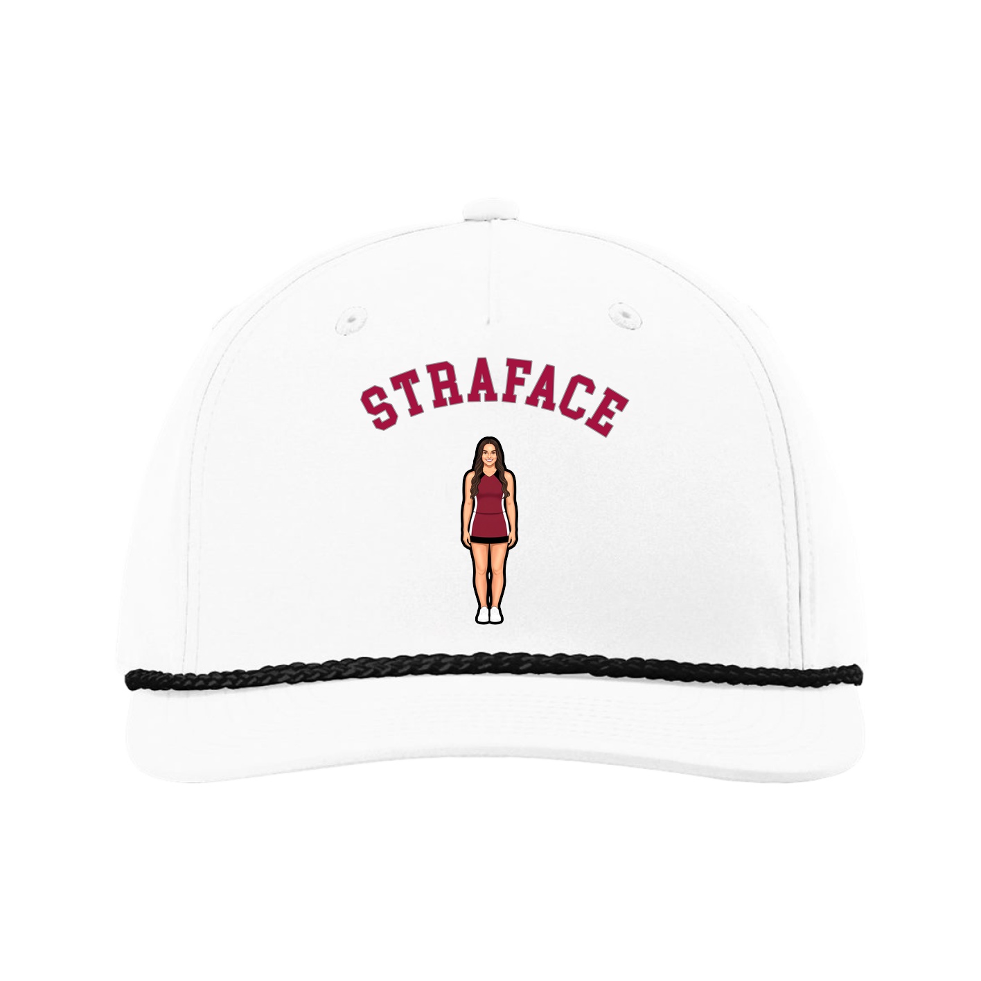 Five-Panel Classic Rope Cap — Shirsey Arch in White