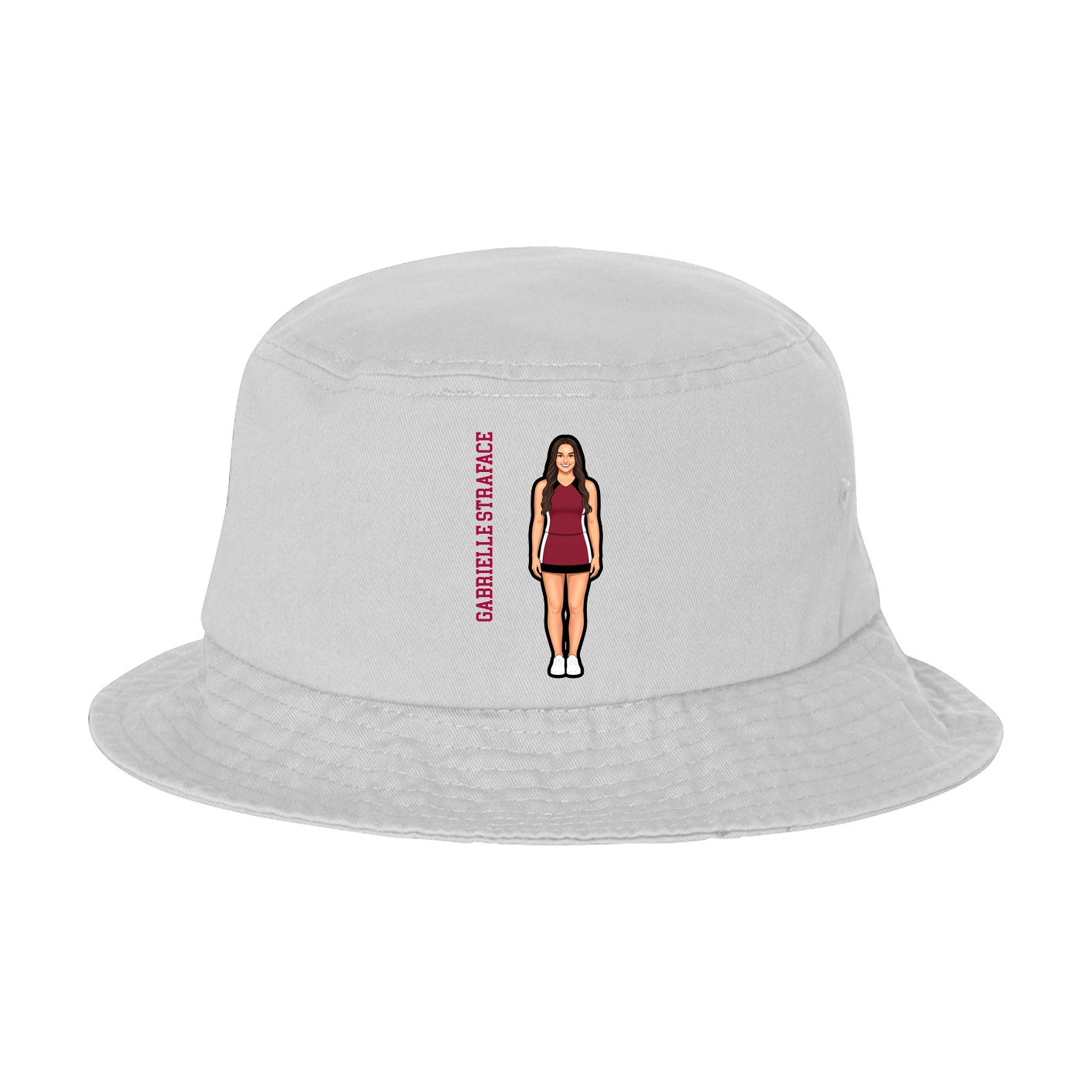 Bucket Cap — Name Vertical in White