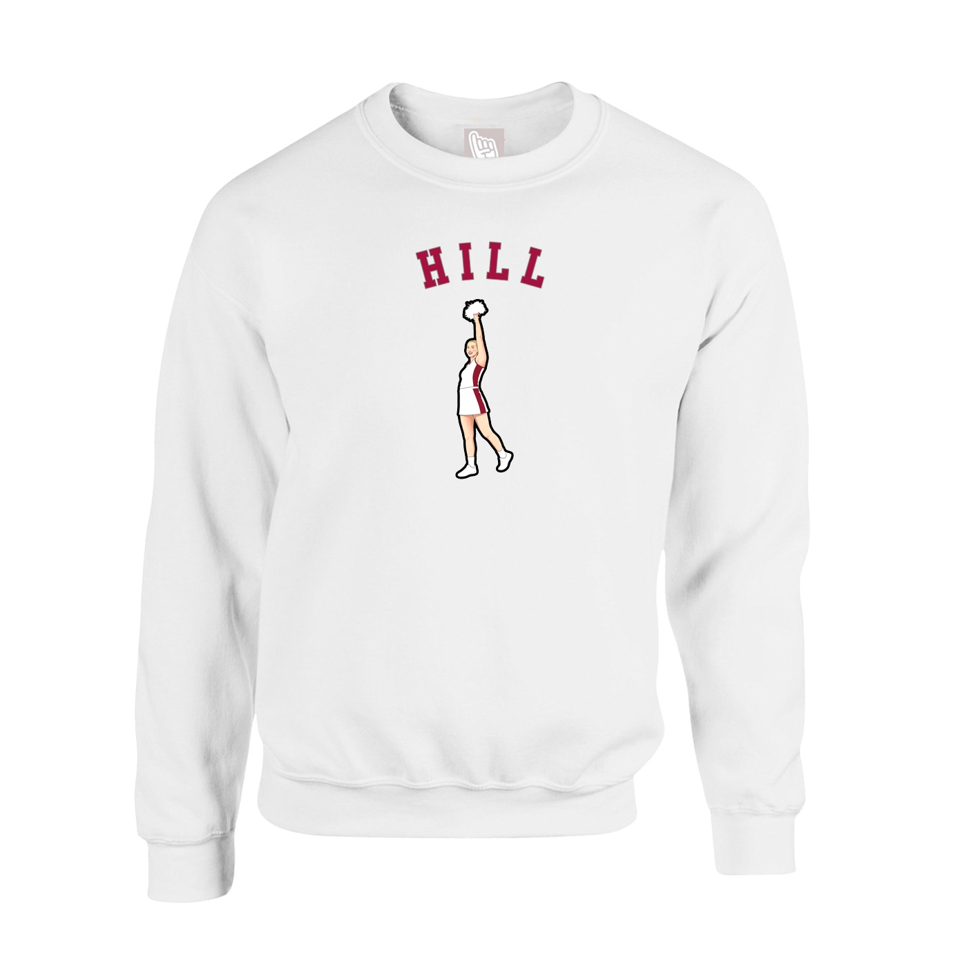 Fleece Crew — Shirsey Arch in White