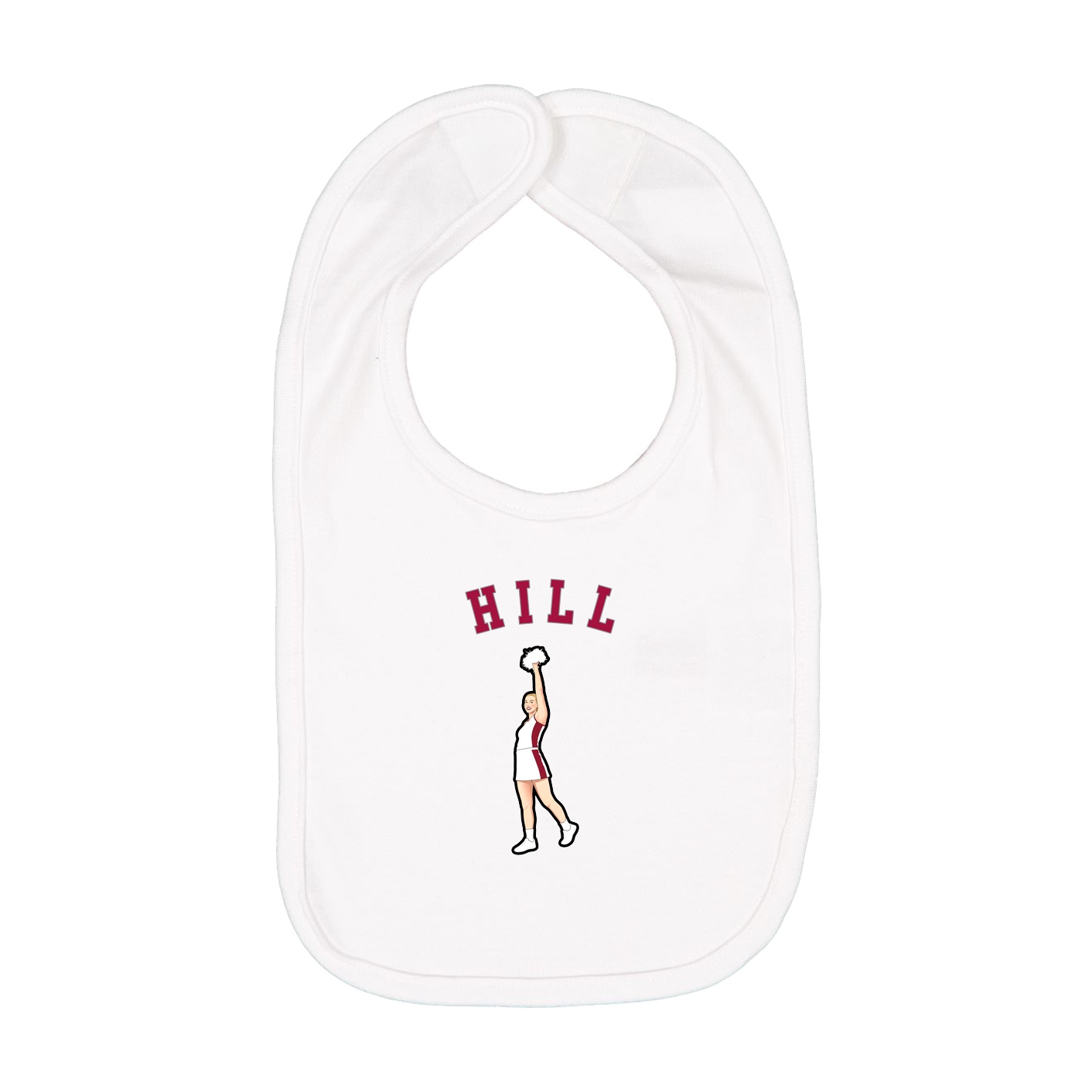 Infant Bib — Shirsey Arch in White