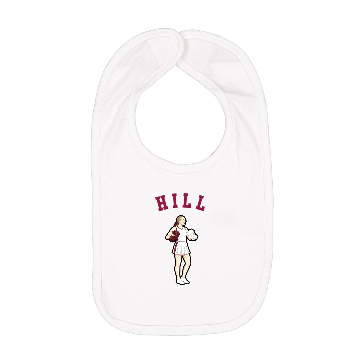 Infant Bib — Shirsey Arch in White