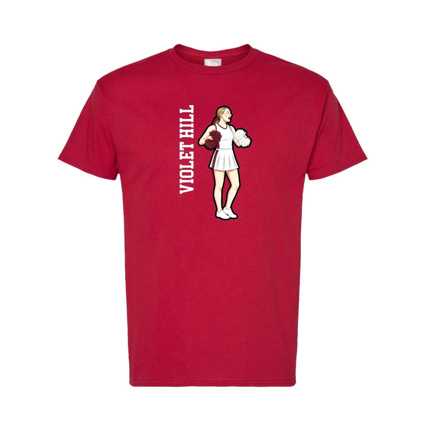 Tee — Name Vertical in Crimson